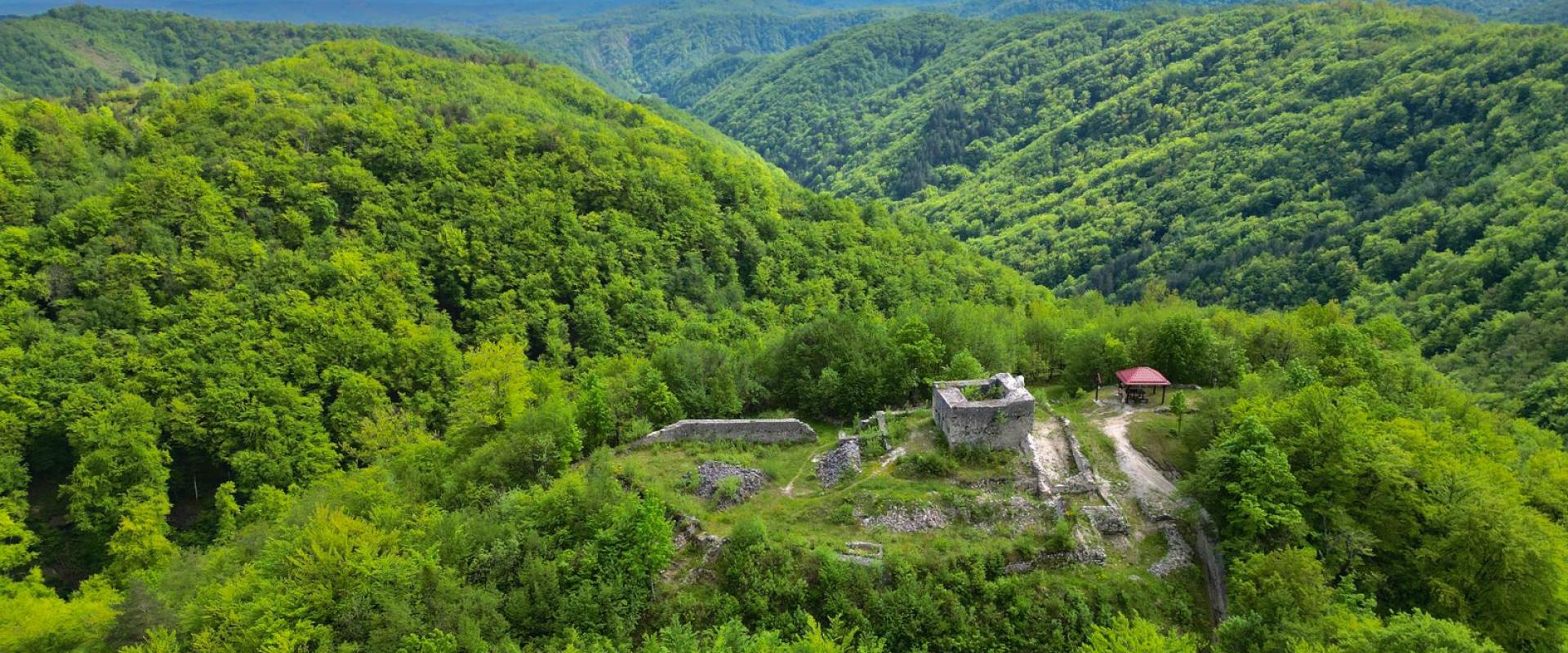 Explore the lush green forests and ancient ruins of Žumberak in Zagreb County, Croatia.